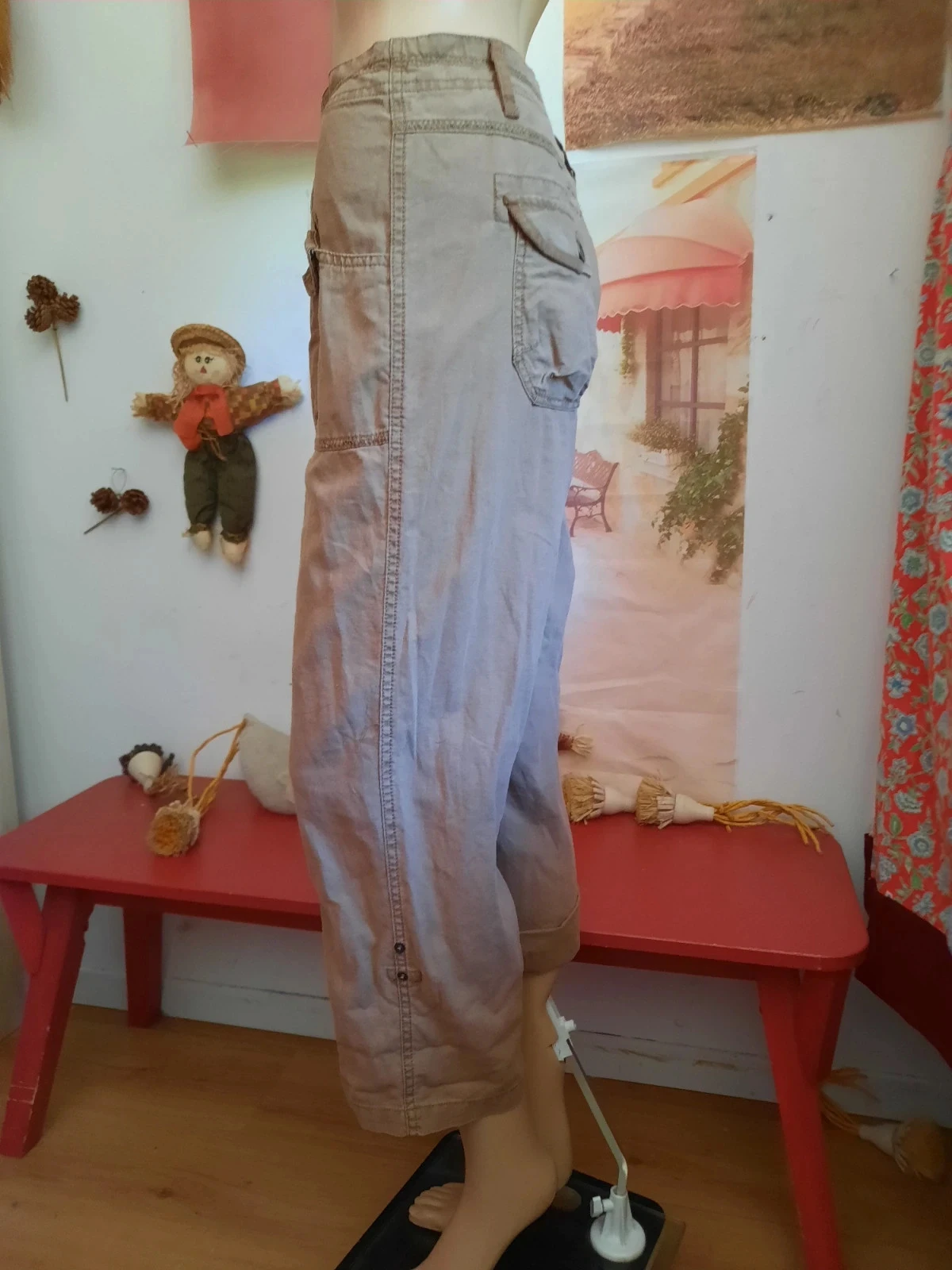 🥀Pantacourt lin et Coton, femme Taille 50. – photo 3